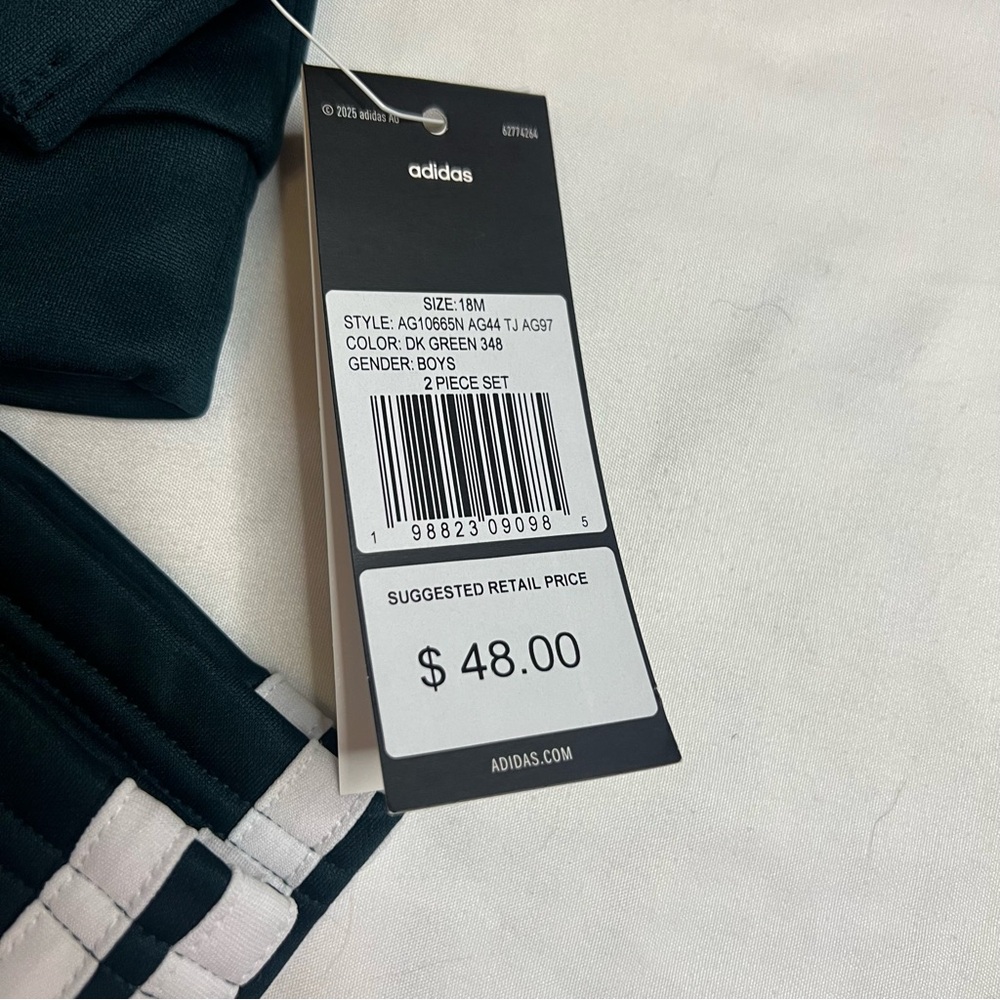 Adidas Dark Green Baby Tracksuit 18months - Picture 5 of 5